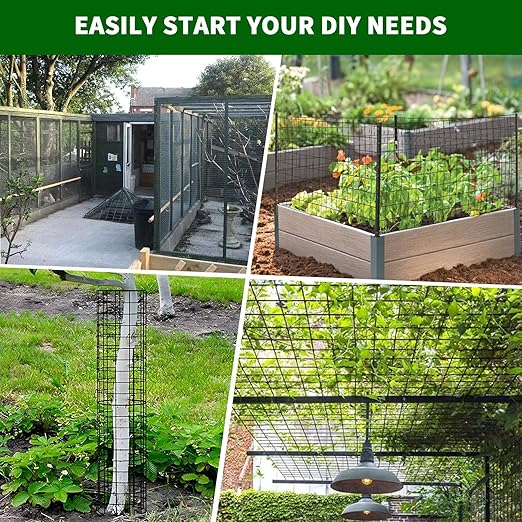 19 Gauge Hardware Cloth 1/2 Inch 72x100 Ft – Galvanized Steel Mesh | Black Chicken Wire Fence for Garden, Poultry Netting, Snake Fence & Tree Guard