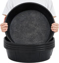 Sadnyy 3 Pcs 12 Quart/ 3 Gallon Rubber Feeder Pan, Rubber Feed Pan Utility Horse Feed Bucket Dog Bowl Horse Feeder for Cats Dogs Goats Chicken Dust Bath Container Animal Feeding, 17.5 x 5.3 inches