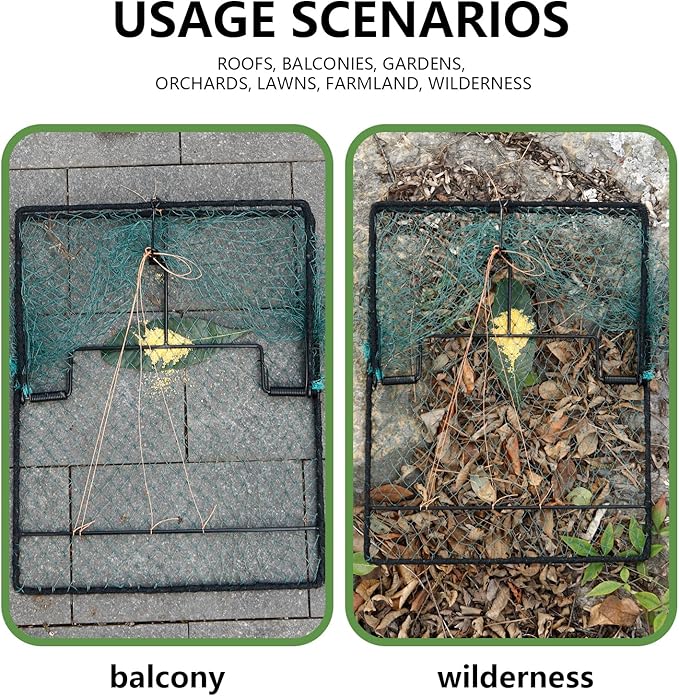 Humane Pigeon Trap,Bird Trap for Quail,Turkey,Net Traps (15.7x19.7 inch)