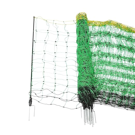 Electric Fence Netting, 4ft x 164ft Net Fencing Kit, Utility Portable Mesh for Hog, Dogs, Deer, Goats, Larger Animals Electric Fencing for Backyards, Homesteaders, Farms, Ranches, Gardens