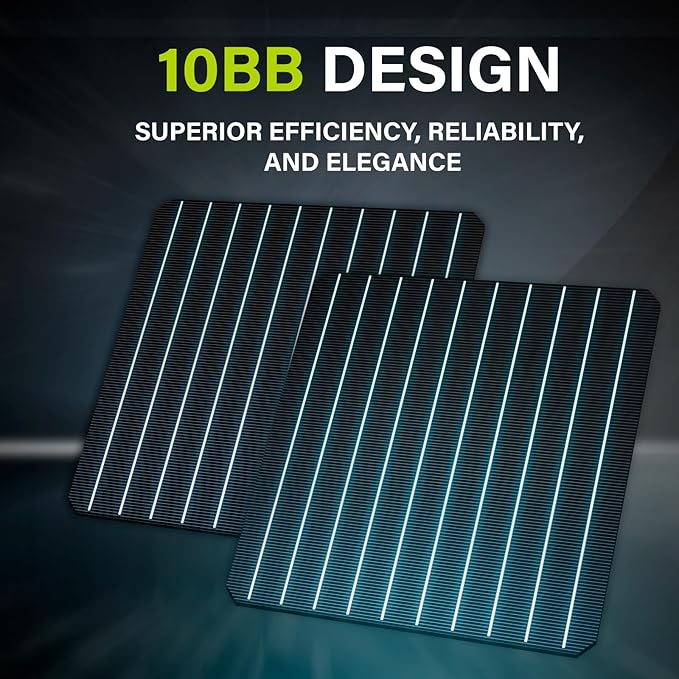 Newpowa 10W(Watts) 12V(Volts) Monocrystalline 10BB Solar Panel High-Efficiency PV Module Power for Boat RV Gate Opener Fences