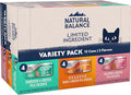 Natural Balance Limited Ingredient Cat Food Variety Pack - Chicken, Salmon and Duck with Green Pea Recipes, Soft Pate Wet Digestion Cat Food for Sensitive Stomach, 5.5 oz., Case of 12