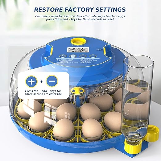 Incubator for Hatching Eggs with Automatic Egg Turning & Temperature/Humidity Control, 18 Egg Incubator for Chicken/Quail/Duck/Goose Eggs
