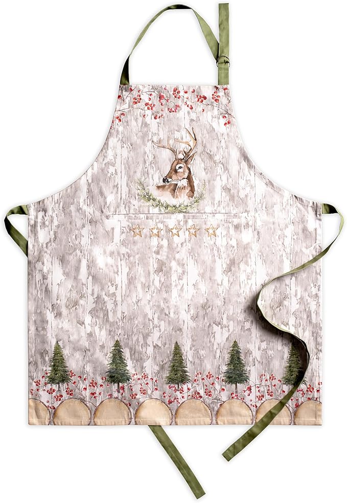 Maison d' Hermine 100% Cotton Apron for women with Pocket Kitchen Chef Apron for Men Cooking Easter Decorations