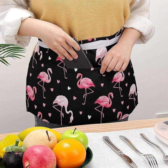 Server Waitress Waist Apron Cooking Kitchen Restaurant Aprons for Women Men