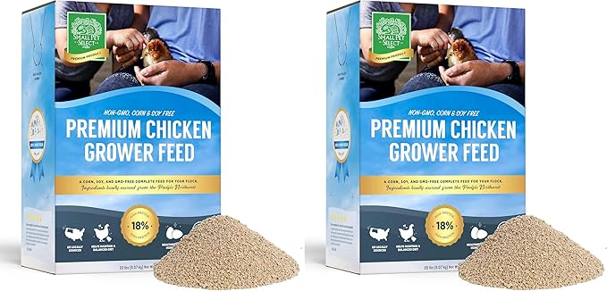 Small Pet Select - Chicken Grower Feed, Non-GMO, Corn & Soy Free, 20lb (Pack of 2)