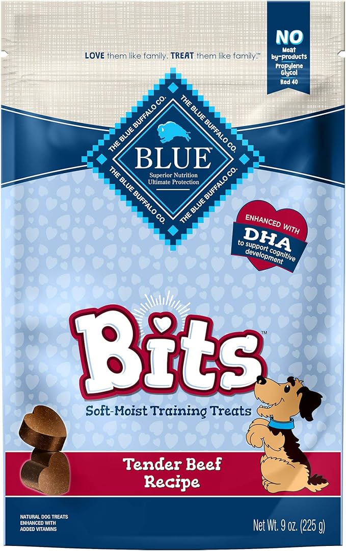 Blue Buffalo Blue Bits Natural Soft-Moist Training Dog Treats Beef Recipe 9-oz Bag
