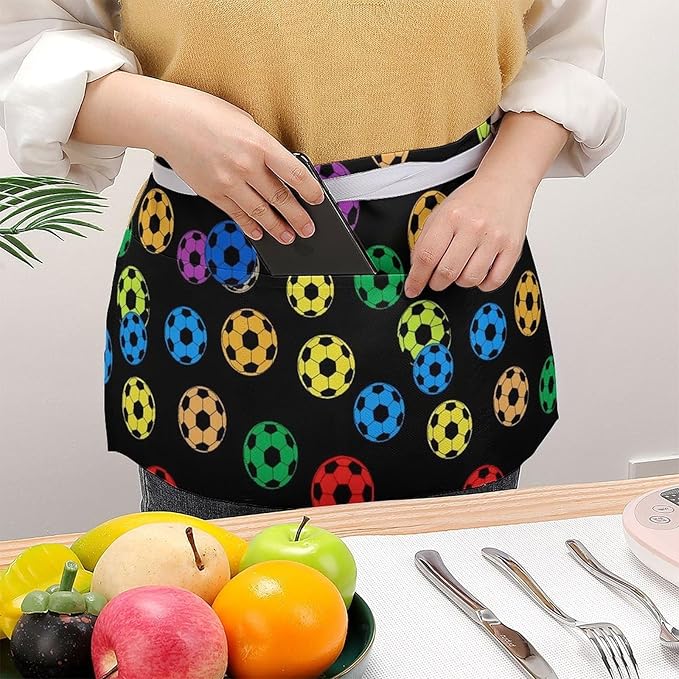 Unisex Half Waiter Waist Short Apron Waterproof Chef Works Waitress Aprons