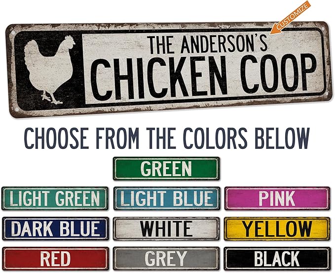 Personalized Chicken Coop Sign Chicken Coop Décor - Made In USA - Farmhouse Wall Décor Decoration For Home Rustic Hen House 104180017001