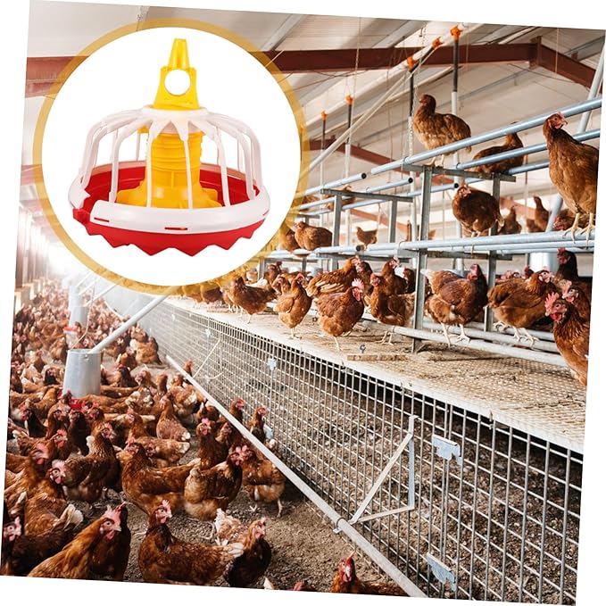 Hanging Chick Feeder Poultry Feeder for Chicken Duck Pigeon Large Capacity Food Container Automatic Feeding Tray