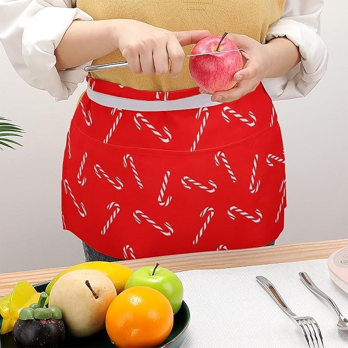 Unisex Half Waiter Waist Short Apron Waterproof Chef Works Waitress Aprons