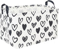 Rectangular Kids Basket,Heart Basket,Cute Storage Bin Toy Organizer Box Love Room Decor for Home(Line heart )