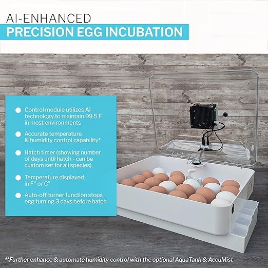 IncuView 3 Pro All-in-One Automatic Egg Incubator for Chicken Eggs (Universal)| Hatching Eggs | Automatic Egg Turner | Chick, Quail, Goose, Turkey