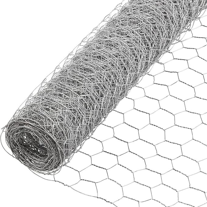 YARDGARD – 1 Inch Twisted Mesh Wire Fence – 28 Inches by 25 Feet – 14 Gauge Galvanized Steel – for Garden Fencing | Property Protection | Poultry and Rabbit Enclosures | Split Rail Backing