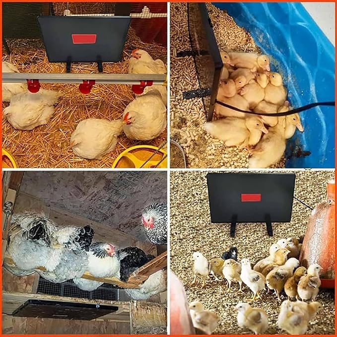 Safe Chicken Heater, Chicken Coop Heater for Winter, Animal Heater, Heat Chicks Coop Heater, Adjustable Temperature, for Inside and Outdoor Pet 140W