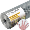 36inch x 50ft Hardware Cloth 1/2 inch Chicken Wire Fencing 19Ga, Hot Dipped Galvanized After Welding Garden Plant Supports Welded Metal Chicken Wire Fence, Poultry Animal Netting Cage Screen