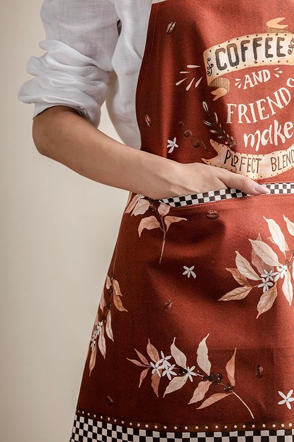 Maison d' Hermine 100% Cotton Apron for women with Pocket Kitchen Chef Apron for Men Cooking Easter Decorations