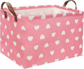 Rectangular Pink Baskets,Heart Basket,Pink Girls Basket Kids Storage Bin Baby Toy Organizer Box Love Room Decor for Home(Pink Love)
