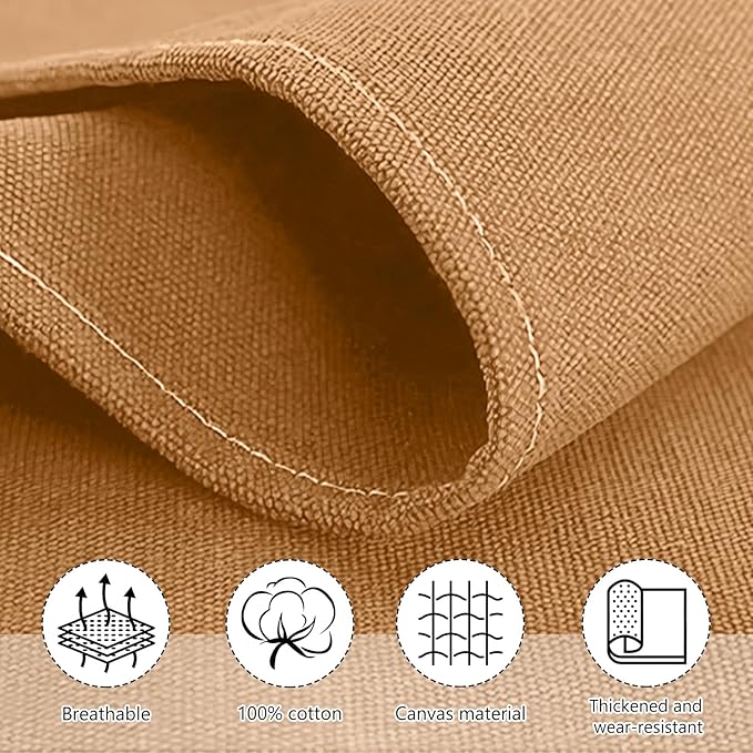 Unisex Aprons with Large Pockets,Cotton Canvas Cross Back Heavy Duty Adjustable Work Apron,Size Kids to Adult