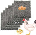 6PCS Chicken Nesting Box Pads Washable,Artificial Grass for Chicken Coop Reusable Hen Egg Laying Nest Boxes Liner,Chick Roosting Mats 11.8X11.8 Inch(Grey)