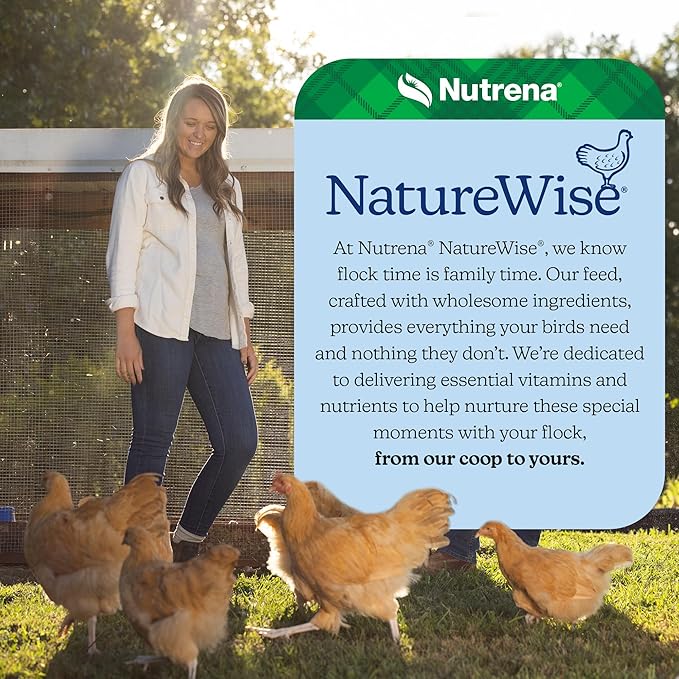 Nutrena NatureWise 20% Protein Feather Fixer, Chicken Food Pellet, Poultry Feed, 40 lbs