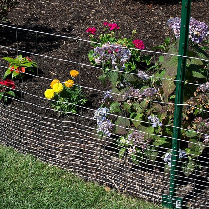 YARDGARD – 2 in. x 4 in. Mesh Welded Wire Fence – 48 in. x 50 ft. 14‑Gauge Galvanized Steel – for Animal Enclosures | Garden Protection | Property Boundaries and Utility Fencing