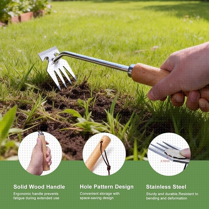 Weed Puller Tool, Garden Tools, Weed Remover Tool, Garden Weed Tool, Stainless Steel, Anti-Detachment, Portable Gardening Hand Tools for Vegetable Gardening Backyard Farm Planting & Weeding