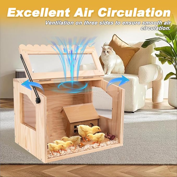 Chick Brooder Box,Large Brooder Box for Chicks,32" L x 16 W x 42 H, 10-15 Chicks, Chicken coop,Quail cage,Quail coop,Measures Approximately.