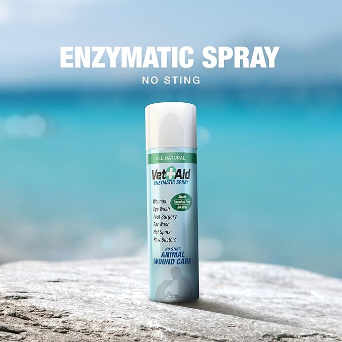 Animal Wound Care Spray - Pet Wound Care for Pet Supplies - Saline Spray for Pet Care - Supports Dermatitis, Hot Spots, Abscesses & More - 4 oz