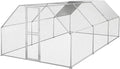YITAHOME Large Metal Chicken Coop Run Pen for 10-20 Chickens, Walk-in Poultry Cage Hen Run House w Waterproof & Anti-UV Cover, Outdoor Chicken Cage for Outside, Backyard, Farm (19.1 x 9.8 x 6.4 ft)