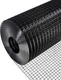 Black Hardware Cloth 5 ft × 50 ft, 19 Gauge 1/2 inch Black PVC Vinyl Coated Welded Wire Fence Supports Poultry Netting Chicken Coop Cover Wire Fencing Black PVC Wire Mesh