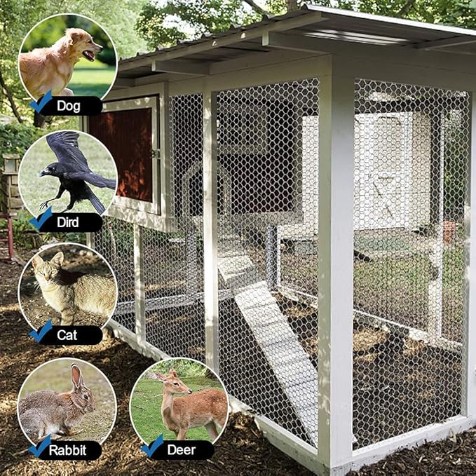 Fencer Wire 20 Gauge Galvanized Poultry Hex Netting with 2 inch Mesh