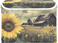 Sunflower Farm Storage Basket Bins with Lid, Collapsible Flip-top with Handle for Home Office 16.5×12.6×11.8 in