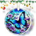 Stained Glass Butterfly Christmas Ornament 2025 Butterfly Suncatchers Hanging Ornament for Christmas Tree - Christmas Ornaments, Christmas Decorations, Exchange, Holiday Presents (Glass Butterfly)