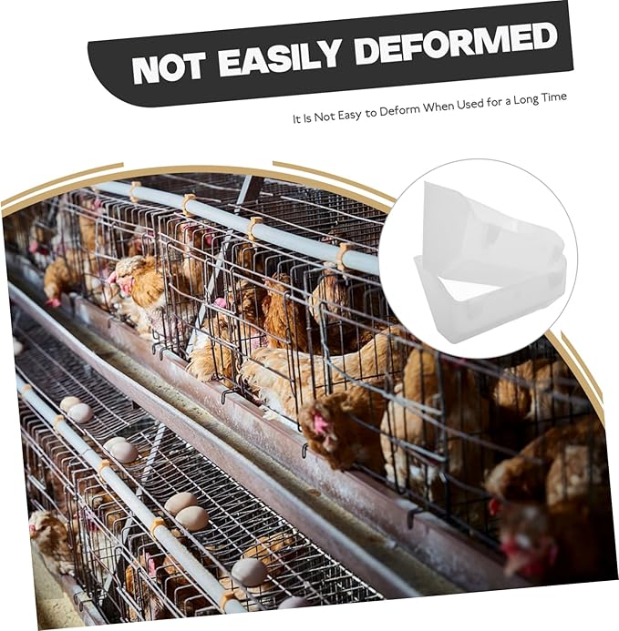 VICASKY 2pcs Hanging Chicken Feeder Plastic Poultry Food Basin for Farm Use for Chickens Pigeons More Capacity
