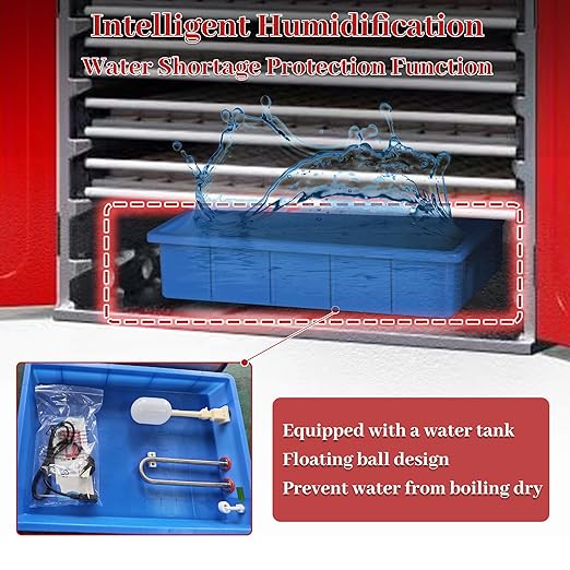 1000 Egg Commercial Cabinet Incubator, Digital Poultry Hatcher with Automatic Temperature & Humidity Control, Large Capacity Egg Turning System for Chicken, Duck, Goose & Quail Eggs
