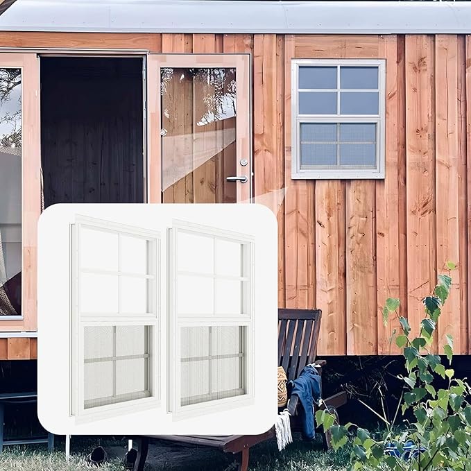 2 Pack Shed Windows 24" x 36" Flush Mount Window with Tempered Glass,House Small Windows,Household Sliding Windows for Chicken Coop, Playhouse, Household, Garage