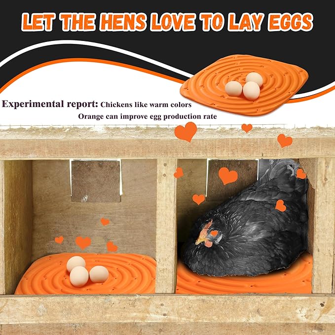 6PCS Washable Nesting Pads Chicken Nesting Boxes Chicken Bedding for Chicken Coop,Reusable & Improves Eggs Production (6 Pack)