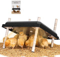 Brooder Heating Plate for Chicks Adjustable: with Bonus 12x12 Warmer with Easy- Cleaning Plate 22W Poultry Coop Heater for 15 Baby Chicks