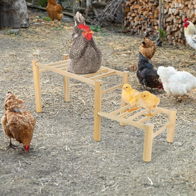 Vehomy Chicken Perch - Roosting Ladder for Chicken Coop - Jungle Gym & Toys for Poultry