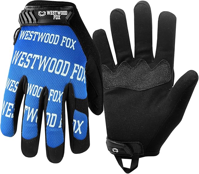 WESTWOOD FOX Gardening Working Gloves Leather Safety Thorn Proof Gloves for Mens & Women Flexible Heavy Duty Mechanic Gloves
