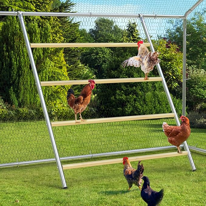 Chicken Coop Roosting Perch,Perfect for Backyard Poultry,Chicken Perch Essentials,Easy to Assemble&Clean,Farm Chicken Toys (56" L x 41.5" W)