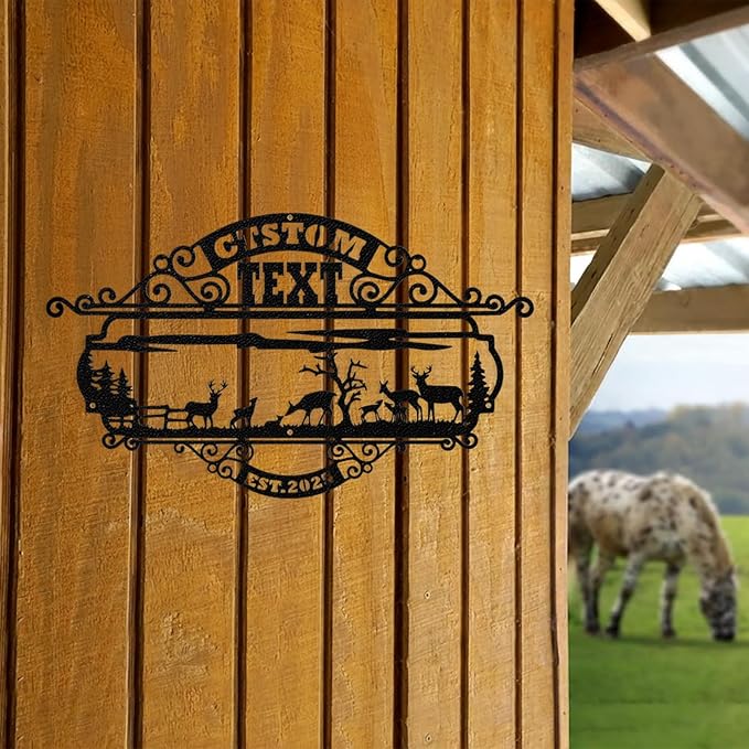 Personalized Farm Sign, Custom Farm Metal Signs Outdoor, Custom Ranch Sign, Customized Family Name Metal Signs for Farms, Ranch, Farmhouse, Housewarming Rancher Gifts