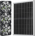 5.5" Solar 3 Fan Kit, IP67 Waterproofed Solar Powered Fan for Intake or Exhaust Air, Ventilation & Cooling