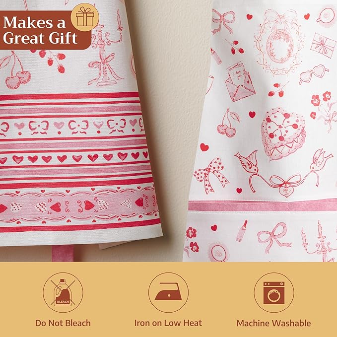 Maison d' Hermine 100% Cotton Apron for women with Pocket Kitchen Chef Apron for Men Cooking Easter Decorations