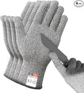 DEYAN Cut Resistant Gloves, Level 5 Protection Safety Cutting Gloves, Kitchen Cuts Glove for Chef Oyster Shucking, Mandolin Slicing, Meat Cutting and Wood Carving(Large-2 Pairs)