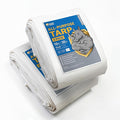 GUARD SHIELD Tarps Heavy Duty Waterproof 10x20 Feet White Poly Tarp Cover Outdoor Thick UV Resistant Tarpaulin with Grommets 10mil (2-Pack)