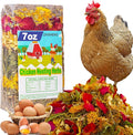 7 oz Chicken Nesting Herbs – 10 Natural Dried Blend, Lavender Rose Mint Mix, Helps Reduce Odors and Freshen Coop Naturally, Relaxing & Calming Herbs for Happy Hens
