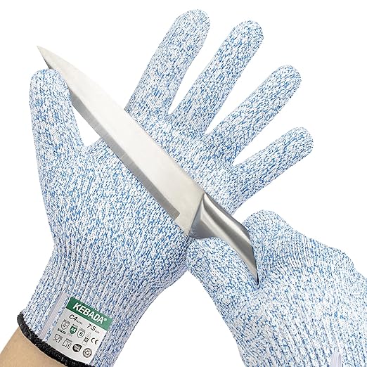 Kebada Cut Resistant Gloves, Food Grade Cut Proof Gloves for Kitchen, ANSI A4 Safety Protection, Ideal for Chef's Work, Small