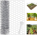 Chicken Wire Fencing,16inx33ft Poultry Mesh Fencing Wire Netting Galvanized Hexagonal Mesh for Floral Arrangements,Craft Projects,Pet Rabbit Chicken Fencing